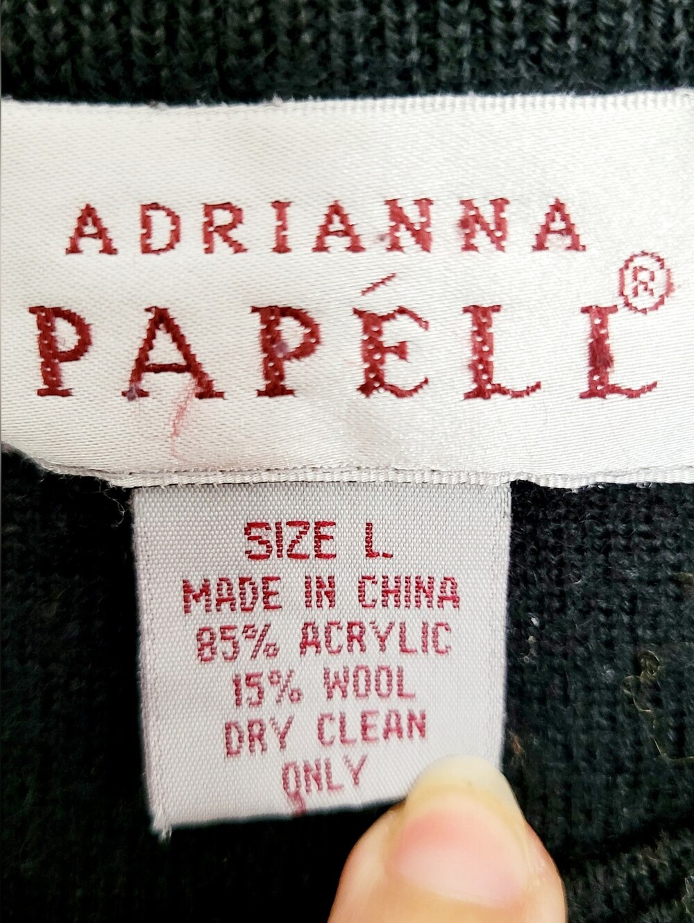 Adrianna Papell Women's Wool Blend Pencil Skirt Pull On Black Large - Picture 2 of 11
